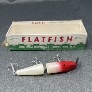 Vintage Helin Tackle Co. Flatfish Creek Chub Pikie T50 HE Fishing Lure 3 Gang